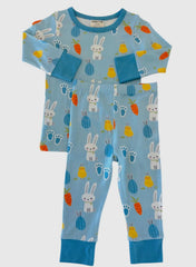 Blue Bunny and Carrots Loungewear Set