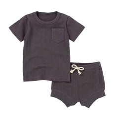 Mocha Playtime Set Ribbed Organic Cotton