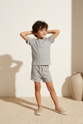 Light Gray Playtime Set-Ribbed Organic Cotton