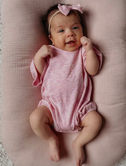 Pink Speckled Bubble Romper