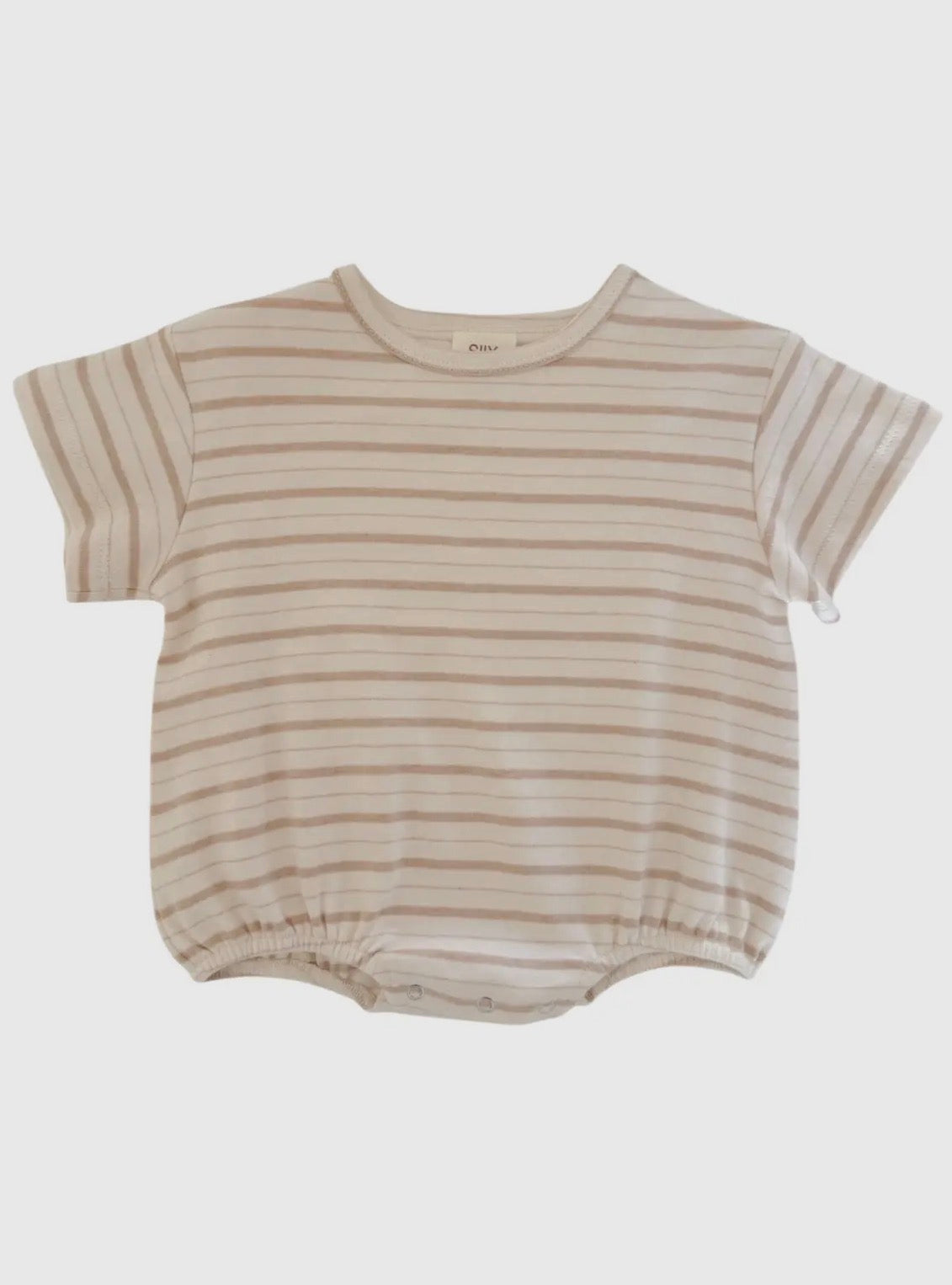 Stripped Bubble Romper-Organic