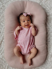 Pink Speckled Bubble Romper