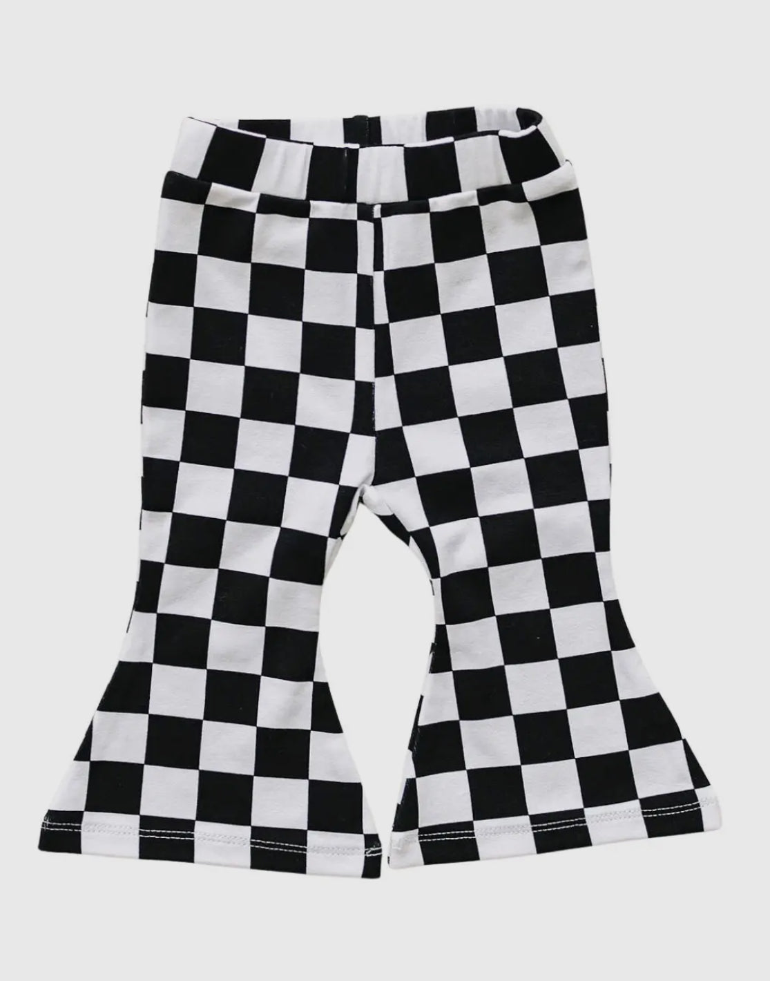 Black Checkered Flare Leggings