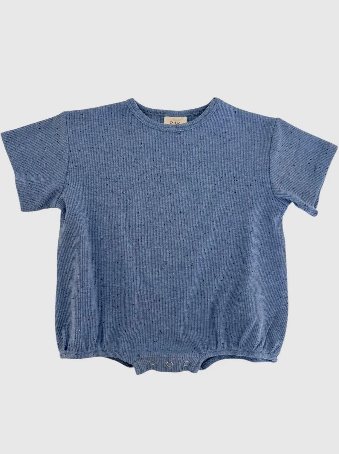 Blue Speckled Bubble Romper