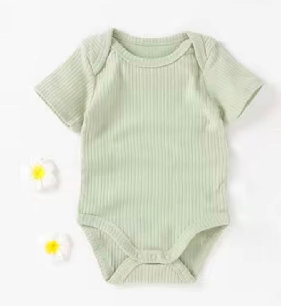 Light Green Ribbed Bodysuit