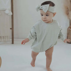 Ribbed Organic Bubble Romper